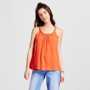 Mossimo Supply Co Woven Braided Cami Tank Top in Orange Fire Globe. NWT!